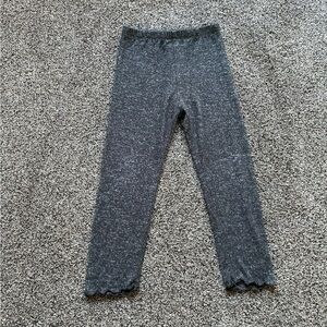 FINAL SALE 3/31/26 Okie Dokie Toddler Girl Gray Marl Ruffle Hem Leggings,Size 3T